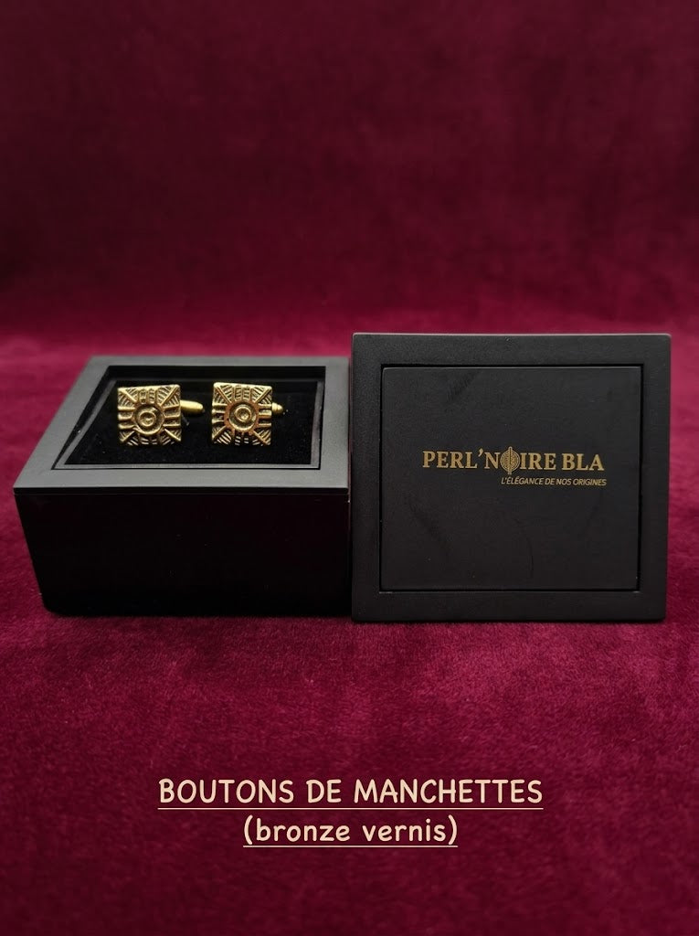 Boutons de manchette en bronze polyvernis