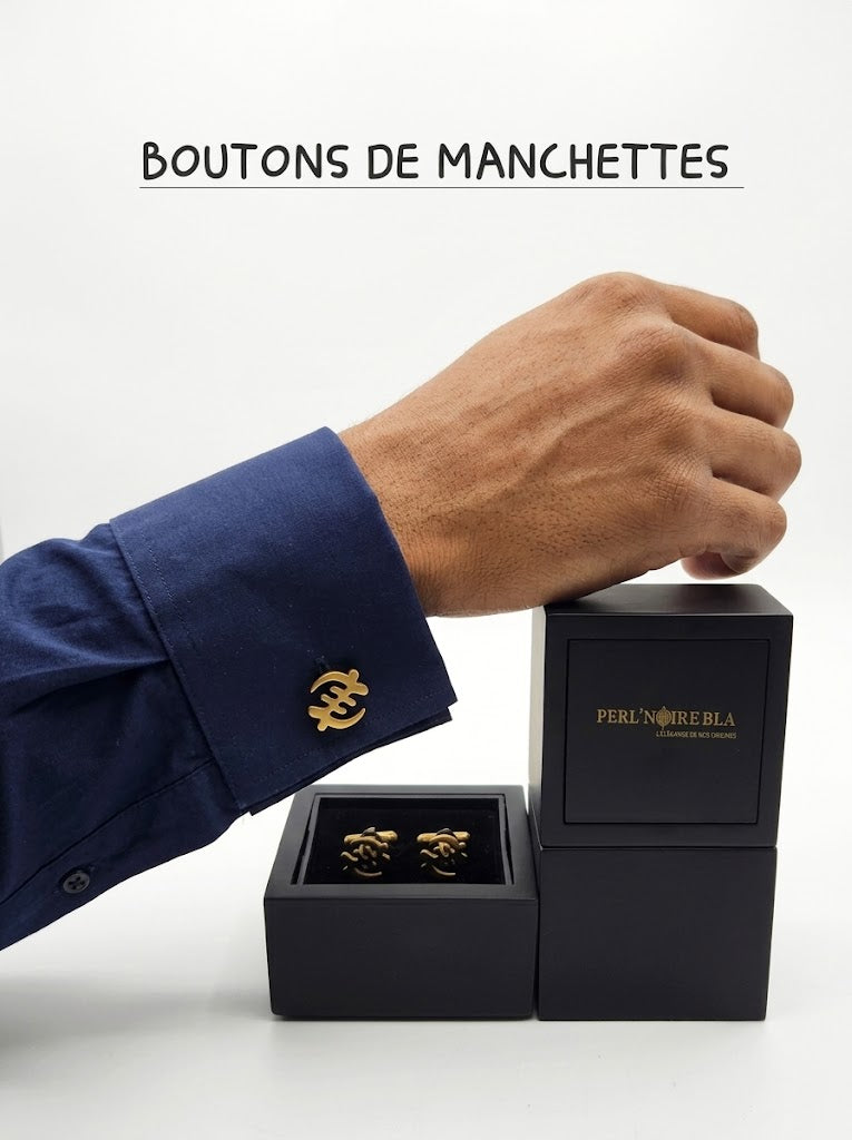 Boutons de manchette OR plaqué