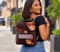 SAC A DOS RAPHIA ET CUIR (CAURIS)
