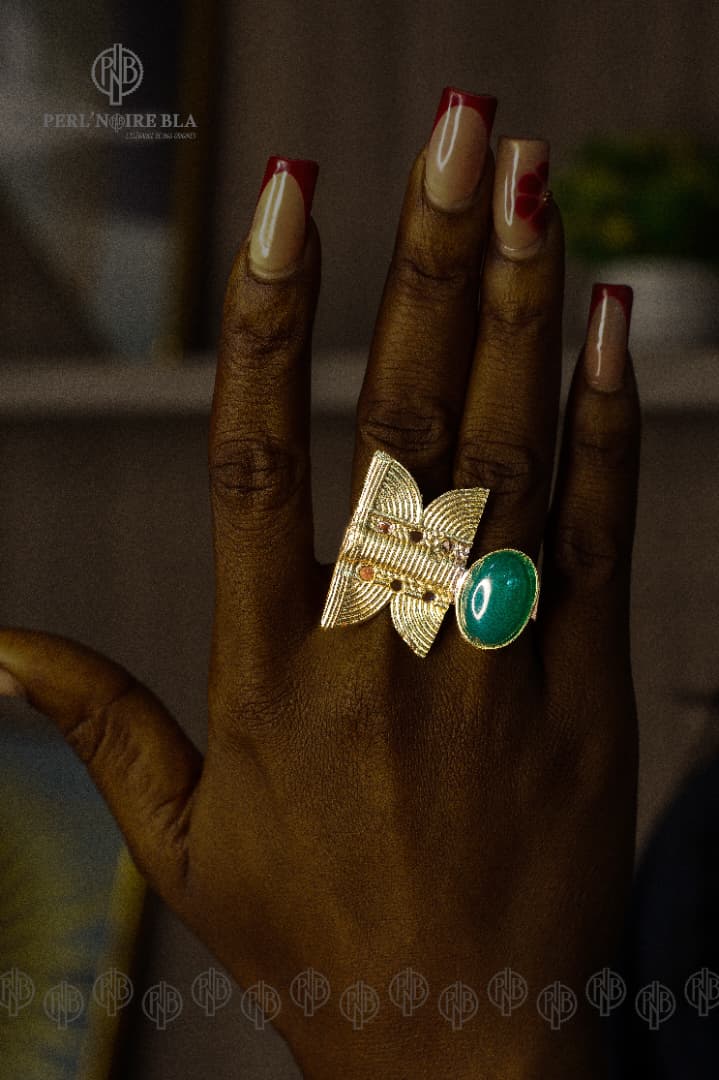 BAGUE PIERRE AGATE VERTE