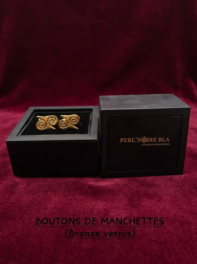 Boutons de manchette en bronze polyvernis